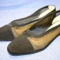 SAKS FIFTH AVENUE BLACK FABRIC & MESH FLATS 8.5 M
