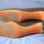 SAKS FIFTH AVE VINTAGE BROWN SILK FENTON PUMPS 9.5 AAA