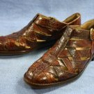 JOAN & DAVID BROWN CROCO LEATHER SANDALS/SHOES 36/6
