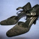KENNETH COLE  WOMEN BLACK FABRIC ANKLE STRAP PUMPS 10 M
