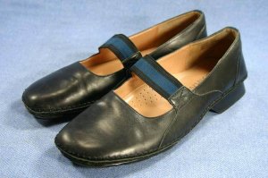 JOAN & DAVID CIRCA BLACK  MARY JANE FLATS SHOES 7 M