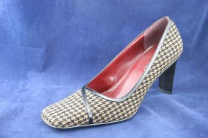NINE WEST BRN TWEED WOOL HIGH HEEL PUMPS 7.5 M NEW