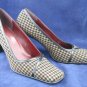 NINE WEST BRN TWEED WOOL HIGH HEEL PUMPS 7.5 M NEW