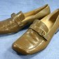 ANNE KLEIN GREEN LEATHER LOAFERS SHOES 8 M MINT