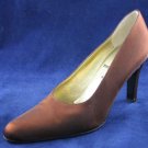 BRUNO MAGLI WOMENS BRN SATIN HIGH HEEL PUMPS 5.5 B MINT