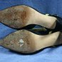 ROBERTO NOGUERON COUTURE BLK/GOLD SLINGBACKS PUMPS 8.5