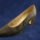 RANGONI WOMENS BROWN PRINTED SUEDE PUMPS 8 AA NEW $155