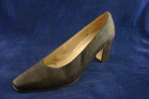 RANGONI WOMENS BROWN PRINTED SUEDE PUMPS 8 AA NEW $155