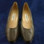 RANGONI WOMENS BROWN PRINTED SUEDE PUMPS 8 AA NEW $155