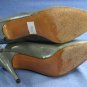 POLLY BERGEN WOMENS GRAY LEATHER SLINGBACK PUMPS 7 AA