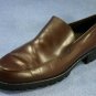 AMALFI ITALY WOMENS BRN LEATHER LUG SOLE LOAFERS 6.5 M