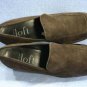 ANN TAYLOR WOMENS BROWN SUEDE MID HEEL LOAFERS 7.5 M