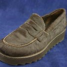 DONALD J PLINER WOMENS BROWN PONYHAIR LOAFERS 5.5 M EUC