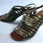 BRUNO MAGLI BLACK STRAPPY HIGH HEEL SANDALS 7 M