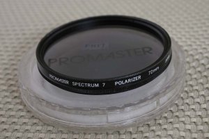 PROMASTER 72mm PL POLARIZER POLARIZING FILTER F1117