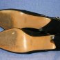 PANCALDI BLACK SILK EVENING SLINGBACK PUMPS SIZE 8.5 AA