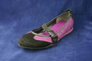 NINE WEST PURPLE & BLACK MARY JANE FLATS SHOES 8 M