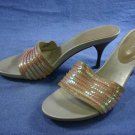 AEROSOLES SPARKTACULAR HIGH HEEL SLIDES SANDALS 9 M EUC