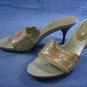 AEROSOLES SPARKTACULAR HIGH HEEL SLIDES SANDALS 9 M EUC