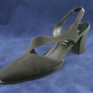 AMALFI BLK GROS-GRAIN SLINGBACK EVENING PUMPS 7.5 B