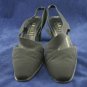 AMALFI BLK GROS-GRAIN SLINGBACK EVENING PUMPS 7.5 B