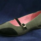 PAZZO WOMENS GRAY & BLK MARY JANE FLATS OF 6.5 M NEW