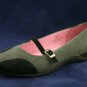 PAZZO WOMENS GRAY & BLK MARY JANE FLATS OF 6.5 M NEW