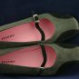 PAZZO WOMENS GRAY & BLK MARY JANE FLATS OF 6.5 M NEW