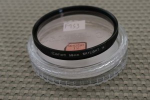CANON AUTH VINTAGE 58mm skylight 1x LENS FILTER F953