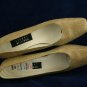 STUART WEITZMAN TAN PRINTED SUEDE MID HEEL PUMPS 8 AAAA