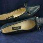 BALLY WOMENS NAVY NAPPA LEATHER LOW HEEL PUMPS 8 N
