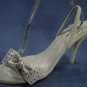 BEBE WOMENS WHITE LEATHER SLINGBACK SANDALS 10 B MINT