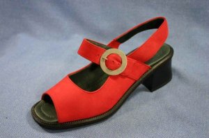 ROHDE CALIFORNIA RED  MARY JANE SLING SANDALS 8 M NEW