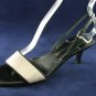ANN TAYLOR WOMENS BLK & LINEN SLINGBACK SANDALS 7 M NEW