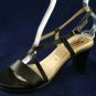 SPRING STEP BLACK LEATHER STRAPPY SANDALS 37/6.5 M NEW