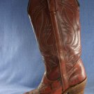 VTG MISS CAPEZIO BRN LIZARD COWBOY BOOTS 5.5 M EUC