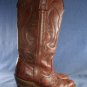 VTG MISS CAPEZIO BRN LIZARD COWBOY BOOTS 5.5 M EUC