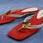 MARINO BOUTIQUE WHITE LEATHER BEADED THONG SANDALS 11 M