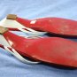 MARINO BOUTIQUE WHITE LEATHER BEADED THONG SANDALS 11 M