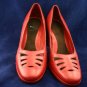 AEROSOLES WOMENS RED LEATHER CUT-OUT PLATFORM PUMPS 9.5
