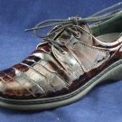 HELLE COMFORT ROMU'S BRN CROCO LEATHER OXFORDS 37/6.5 M