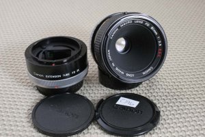 CANON FD 50mm S.S.C. 1:1 MACRO LENS EXTENSION TUBE EX+