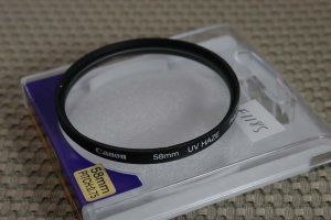 CANON AUTH 58mm UV HAZE FRONT LENS FILTER F1185