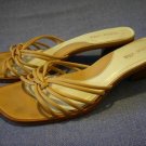 DOLCE VITA TAN LEATHER STRAPPY SLIDE SANDALS 9 M