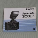 CANON SPEEDLITE 300EZ  INSTUCTION BOOK MANUAL - B116