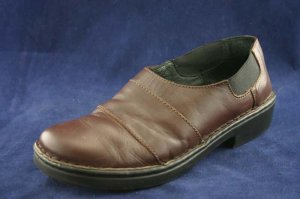 ZEETA WOMENS BRN LEATHER LOAFERS SHOES 37/6 EUC