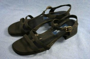 EASY SPIRIT WOMENS BLACK ANKLE STRAP SANDAL 8 M NEW $59