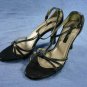 HILLARD & HANSON BLACK T-STRAP PUMPS SANDALS 5.5 M NEW