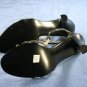HILLARD & HANSON BLACK T-STRAP PUMPS SANDALS 5.5 M NEW