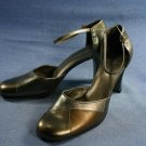 NINE WEST METALLIC HI HEEL ANKLE STRAP PUMPS 9.5 M NEW